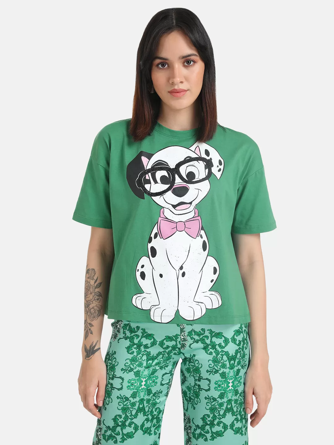 101 Dalmation Disney Printed T-Shirt With Sequin Work