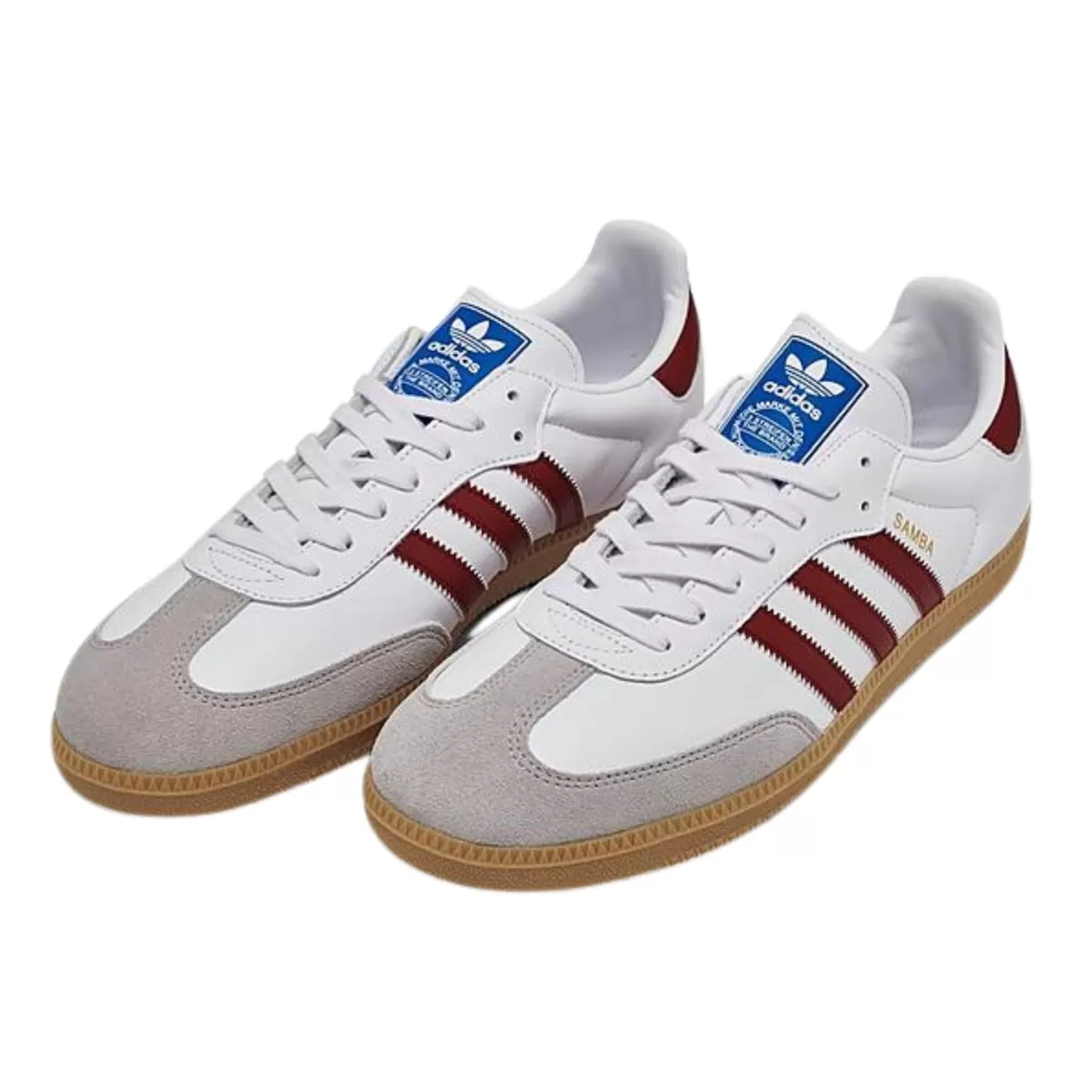 Adidas Men's Samba OG White/Collegiate Burgundy/Gum