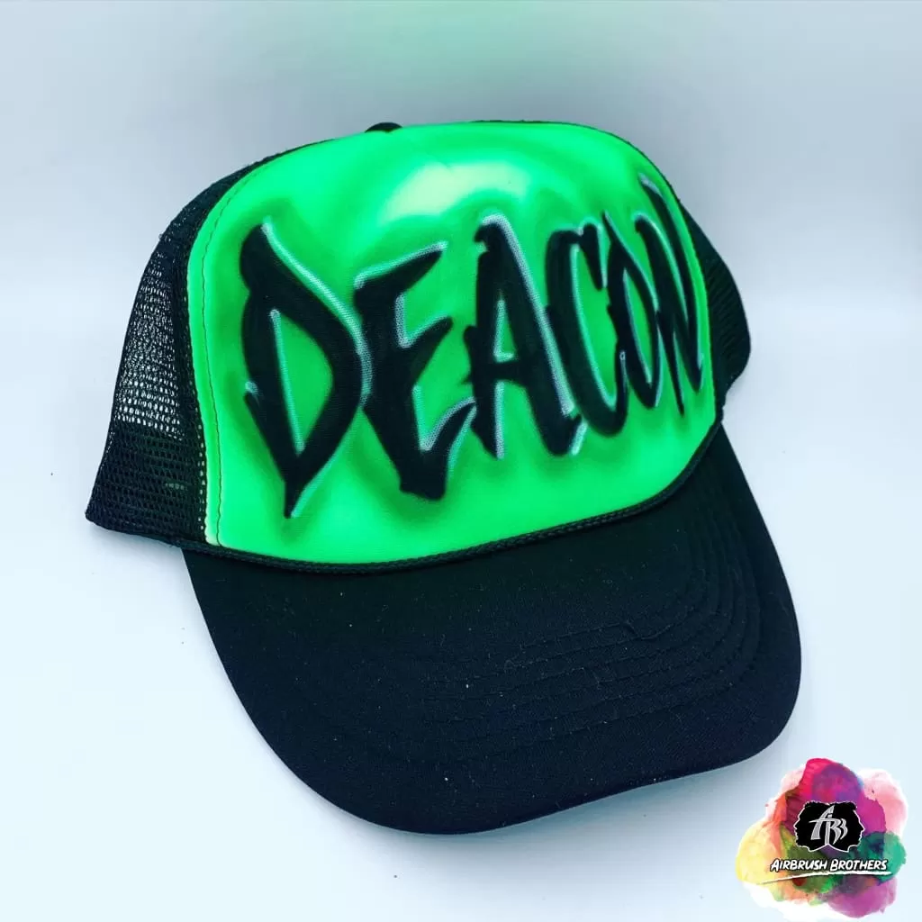 Airbrush Dagger Name Hat Design