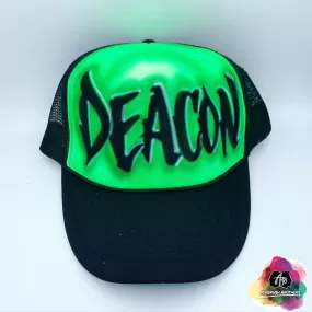 Airbrush Dagger Name Hat Design