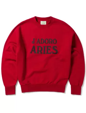 Aries Womens J'Adoro Aries Sweat Red