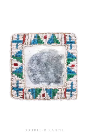 Art, Artifact, Frame, Beaded Mirror, Sioux Antique Early 20th Century, 1134