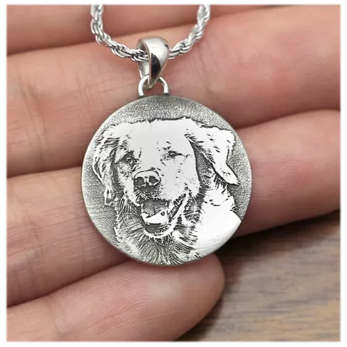 B&B 3D Photo Round Pendant