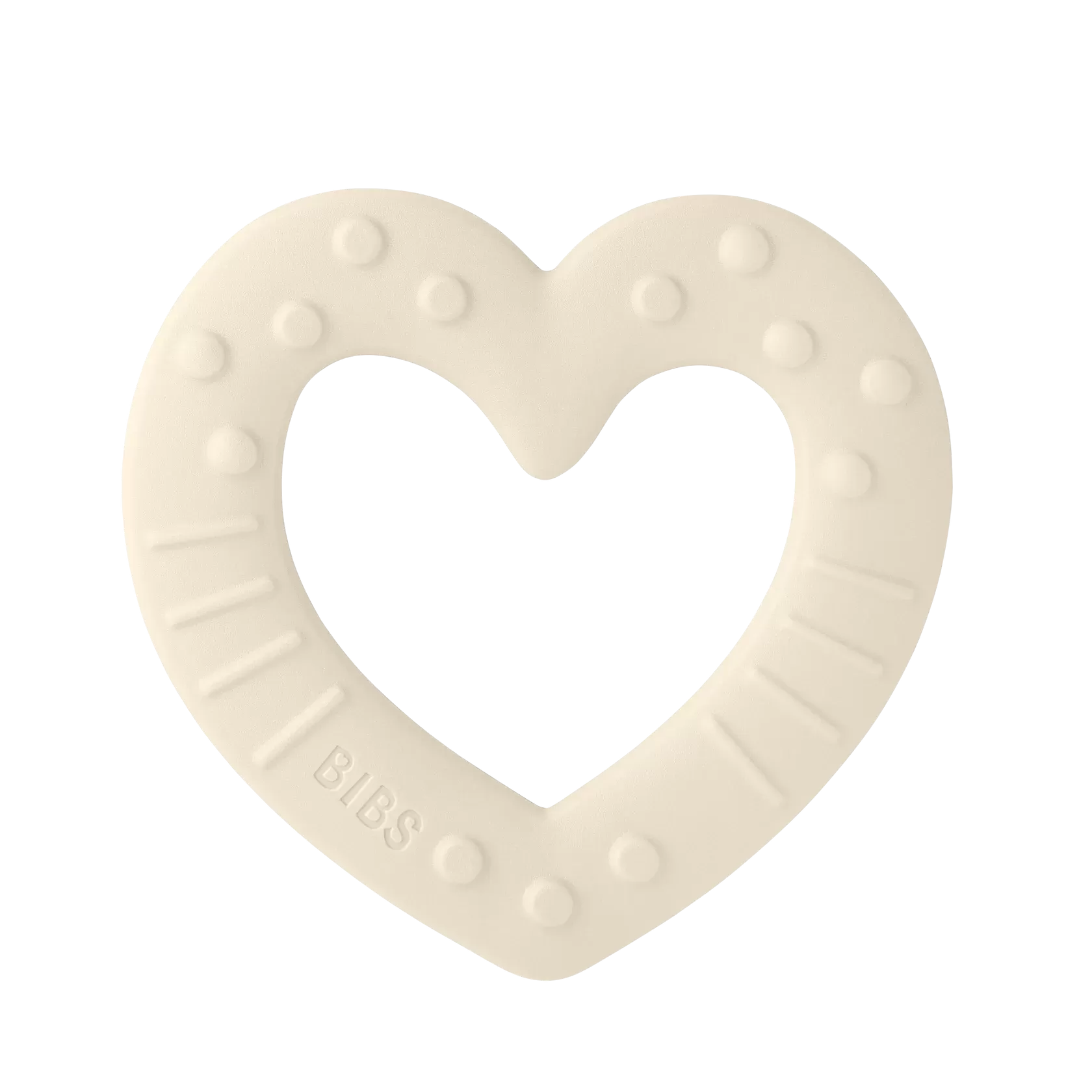 Bibs Baby Bitie Teething Toy - Heart Ivory