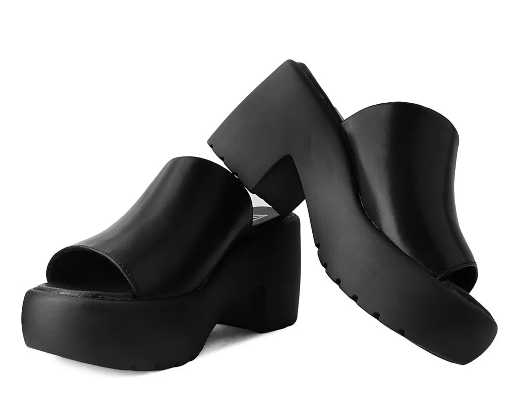 Black Bubble Mule Heel