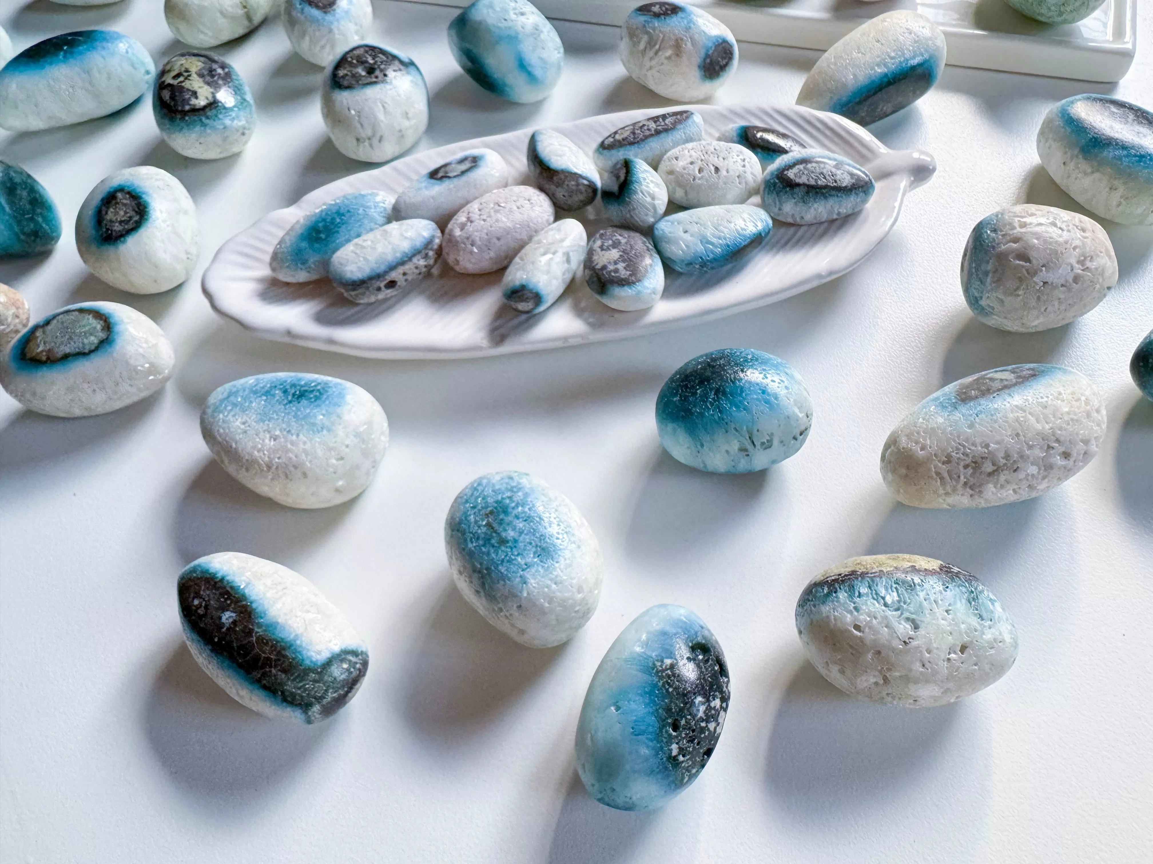 Blue Ice Glacierite Tumbled Stone || Indonesia