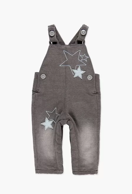 Boboli Dungarees - Grey Stars