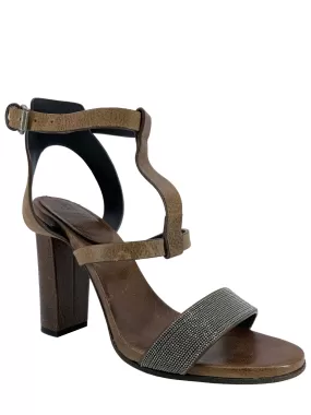 Brunello Cucinelli Monili T-Strap Strap Sandals Size 8