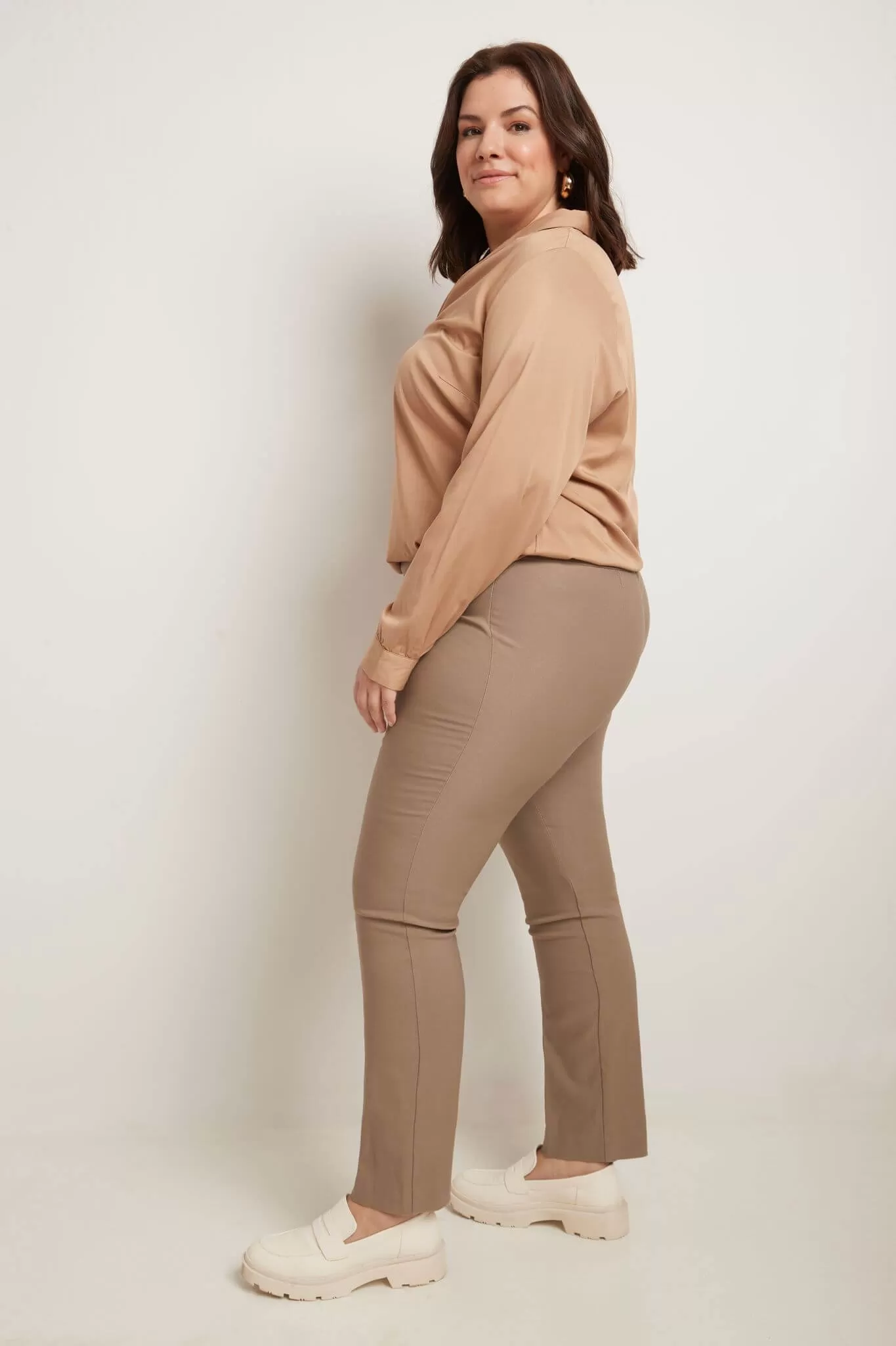 Curvy Tummy Control Straight Leg Pants