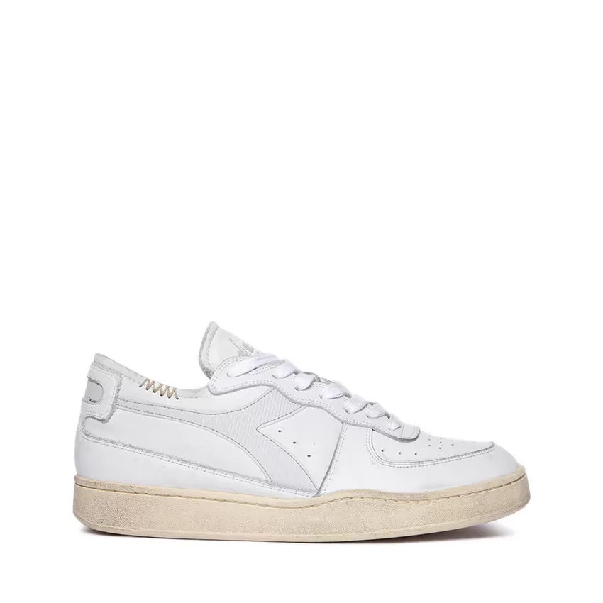 DIADORA HERITAGE SNEAKERS MI BASKET ROW CUT BIANCO-GRIGIO