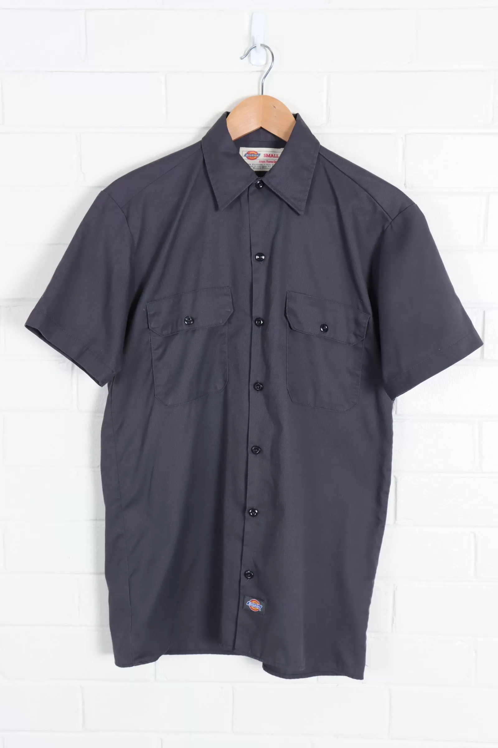 DICKIES ack Daniels Dark Grey J Workwear Short Sleeve Shirt (S)