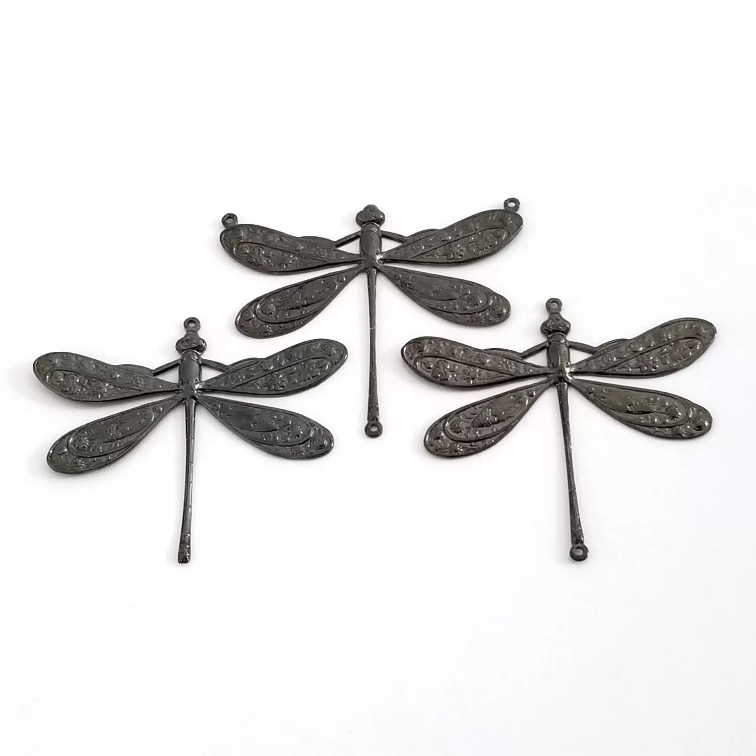 Extra Large Black Dragonfly Charm, 1 Loop, Lot Size 2, #07BL