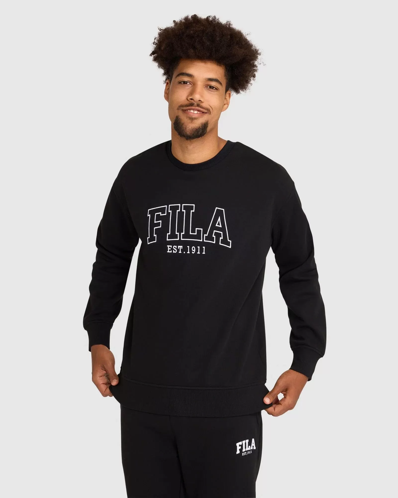 FILA UNISEX UC4.ZERO BLACK CREW SWEATSHIRT