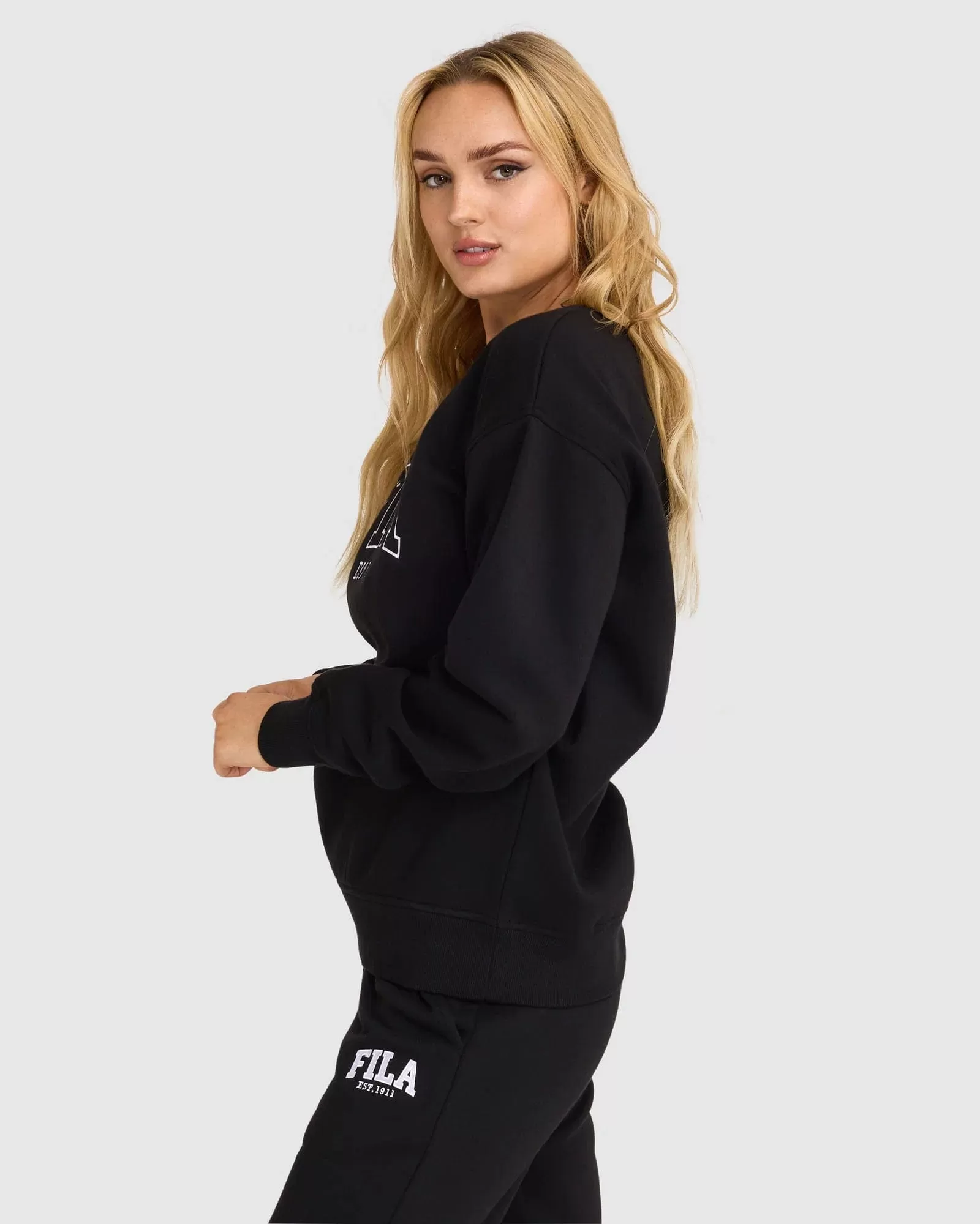 FILA UNISEX UC4.ZERO BLACK CREW SWEATSHIRT