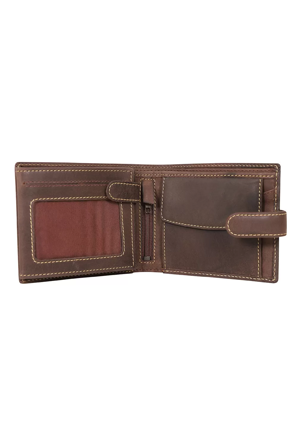 Genuine Leather Black Brown Wallet