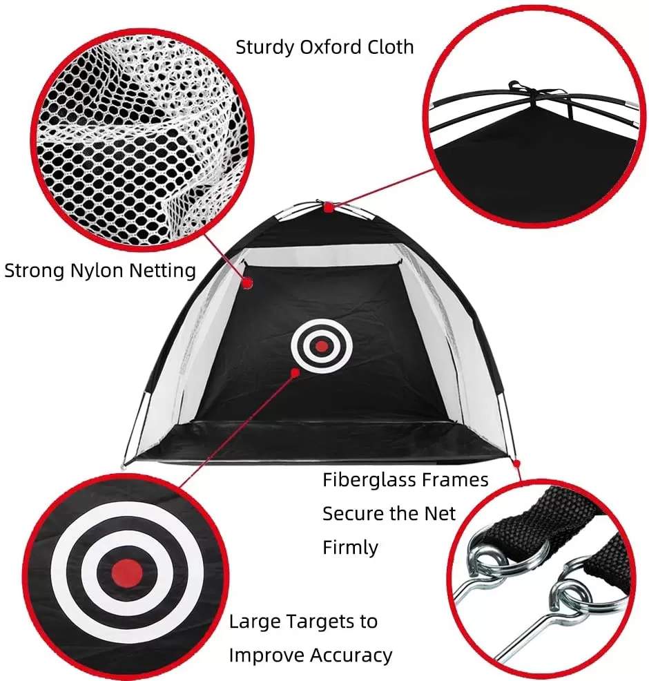 Golf Net & Mat Deluxe BUNDLES - Bigger Golf Mats, Bigger Nets