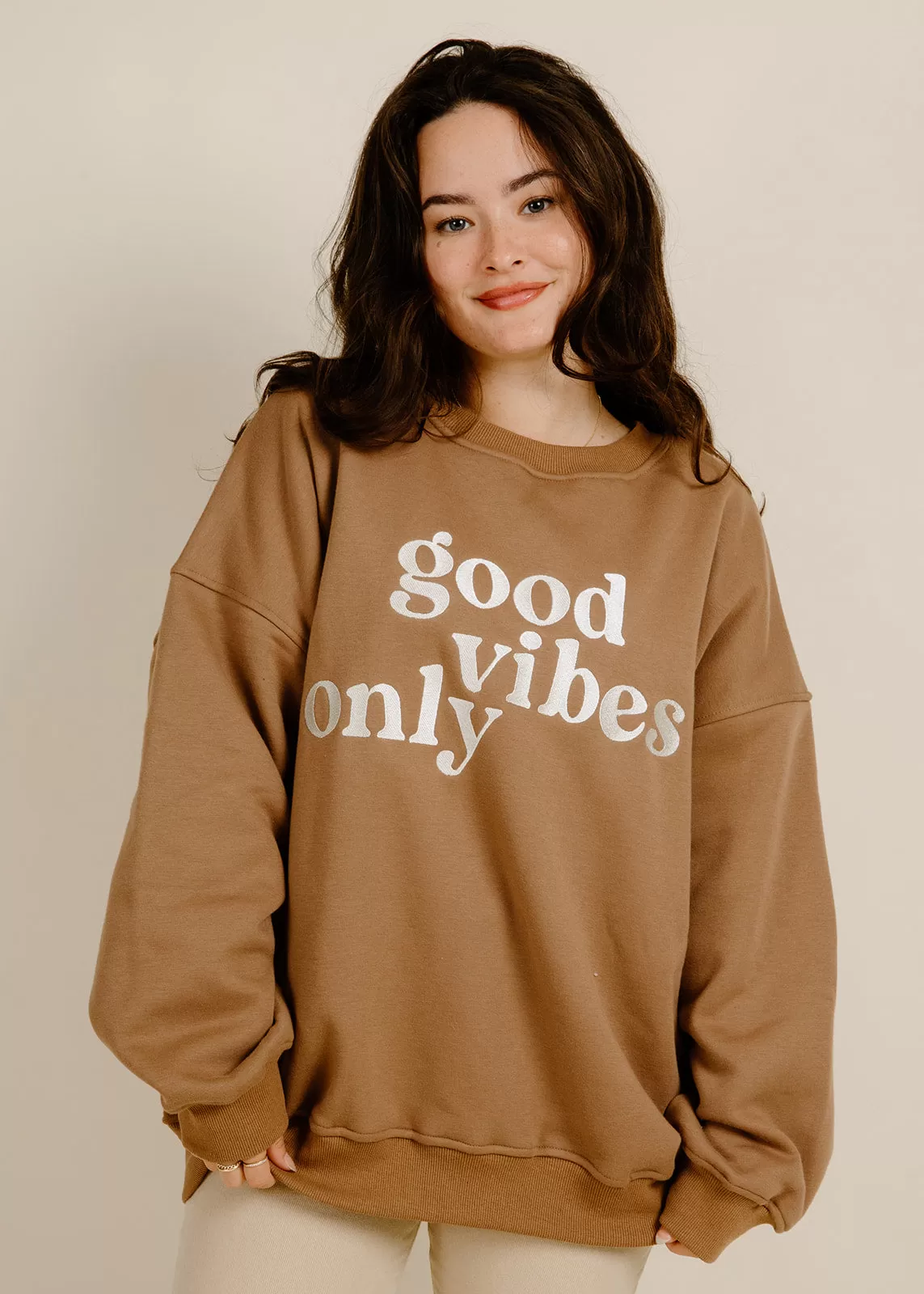 Good Vibes Sweatshirt - Brown