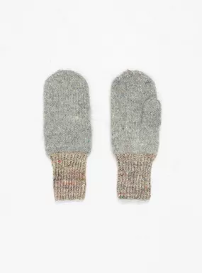 Hand Knit Mittens Grey