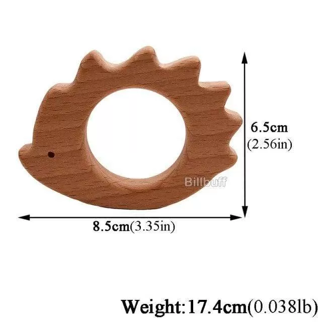 Hot Baby Teether Wooden Animal Pacifier Pendant Leaves Beech Squirrel Rodent Baby Gym Accessories Tooth Pendant Nursing Toy Gift