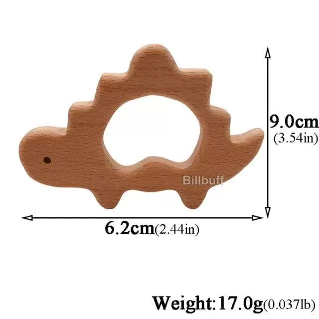 Hot Baby Teether Wooden Animal Pacifier Pendant Leaves Beech Squirrel Rodent Baby Gym Accessories Tooth Pendant Nursing Toy Gift