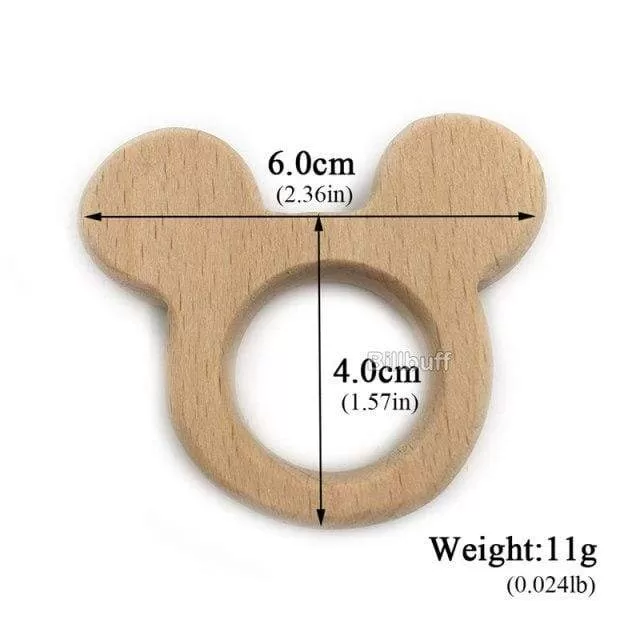 Hot Baby Teether Wooden Animal Pacifier Pendant Leaves Beech Squirrel Rodent Baby Gym Accessories Tooth Pendant Nursing Toy Gift