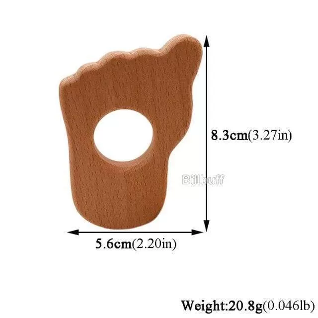 Hot Baby Teether Wooden Animal Pacifier Pendant Leaves Beech Squirrel Rodent Baby Gym Accessories Tooth Pendant Nursing Toy Gift