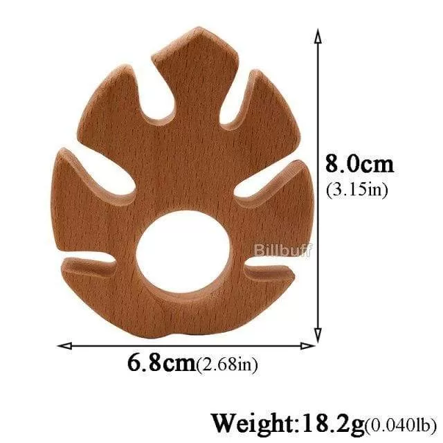 Hot Baby Teether Wooden Animal Pacifier Pendant Leaves Beech Squirrel Rodent Baby Gym Accessories Tooth Pendant Nursing Toy Gift