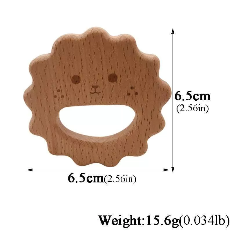 Hot Baby Teether Wooden Animal Pacifier Pendant Leaves Beech Squirrel Rodent Baby Gym Accessories Tooth Pendant Nursing Toy Gift