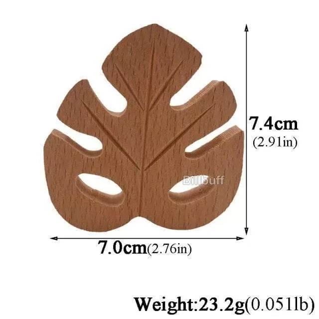 Hot Baby Teether Wooden Animal Pacifier Pendant Leaves Beech Squirrel Rodent Baby Gym Accessories Tooth Pendant Nursing Toy Gift