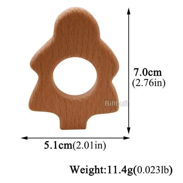 Hot Baby Teether Wooden Animal Pacifier Pendant Leaves Beech Squirrel Rodent Baby Gym Accessories Tooth Pendant Nursing Toy Gift