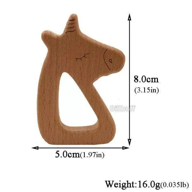 Hot Baby Teether Wooden Animal Pacifier Pendant Leaves Beech Squirrel Rodent Baby Gym Accessories Tooth Pendant Nursing Toy Gift