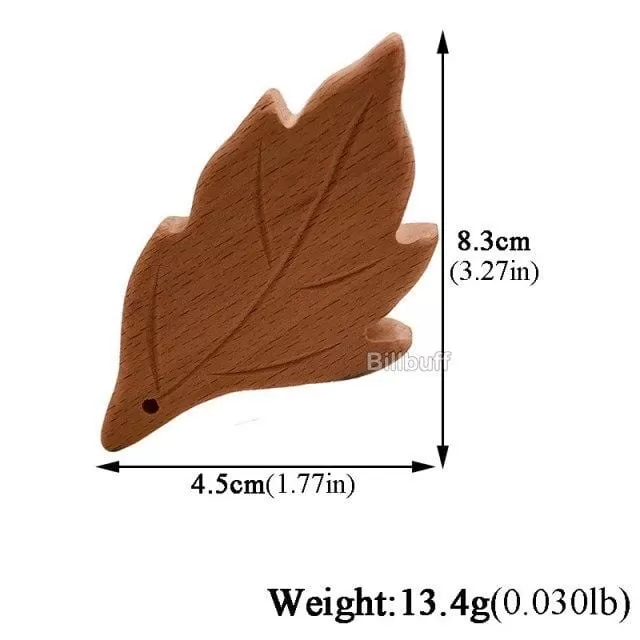 Hot Baby Teether Wooden Animal Pacifier Pendant Leaves Beech Squirrel Rodent Baby Gym Accessories Tooth Pendant Nursing Toy Gift