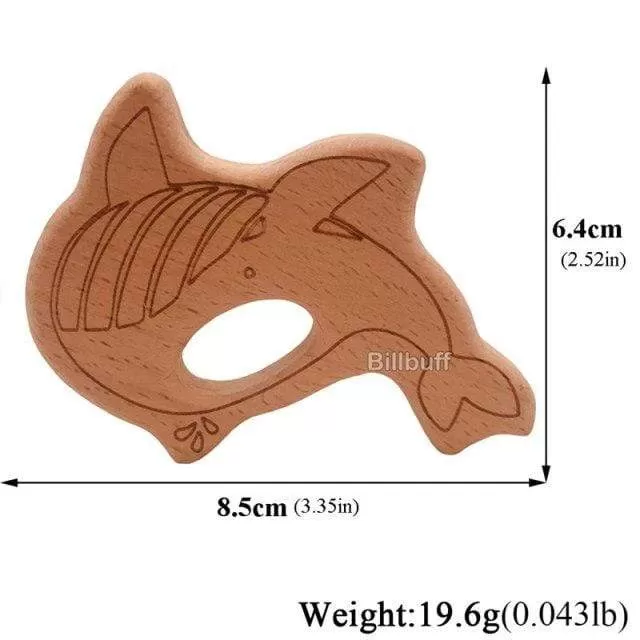 Hot Baby Teether Wooden Animal Pacifier Pendant Leaves Beech Squirrel Rodent Baby Gym Accessories Tooth Pendant Nursing Toy Gift