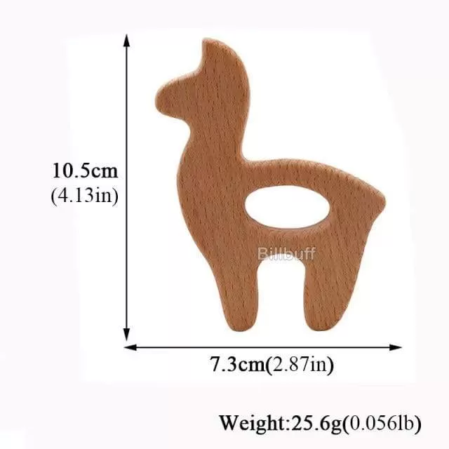 Hot Baby Teether Wooden Animal Pacifier Pendant Leaves Beech Squirrel Rodent Baby Gym Accessories Tooth Pendant Nursing Toy Gift