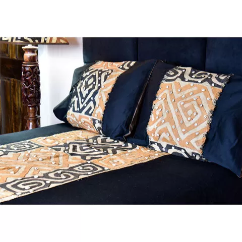 Kuba Bedspread Set Black 01