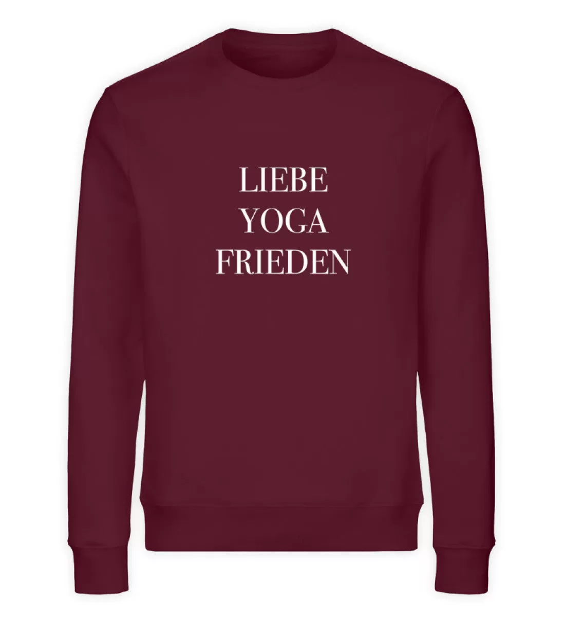 Liebe Yoga Frieden Bio Sweatshirt Unisex