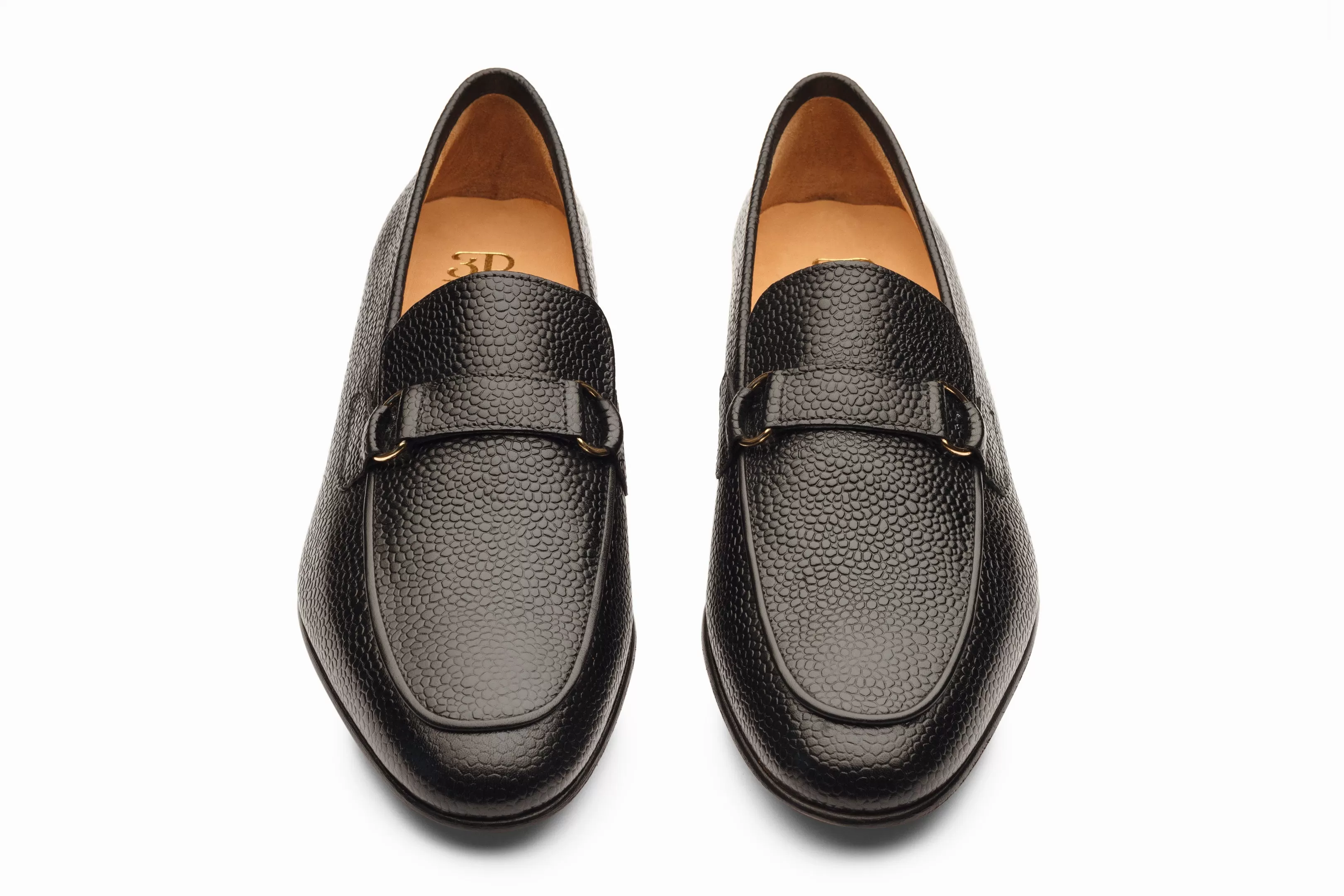 Lorenzo Leather Loafers - Black Grain