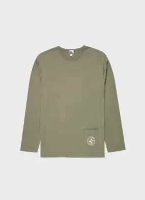 Men's Sunspel x Nigel Cabourn Long Sleeve T-shirt in Army Green