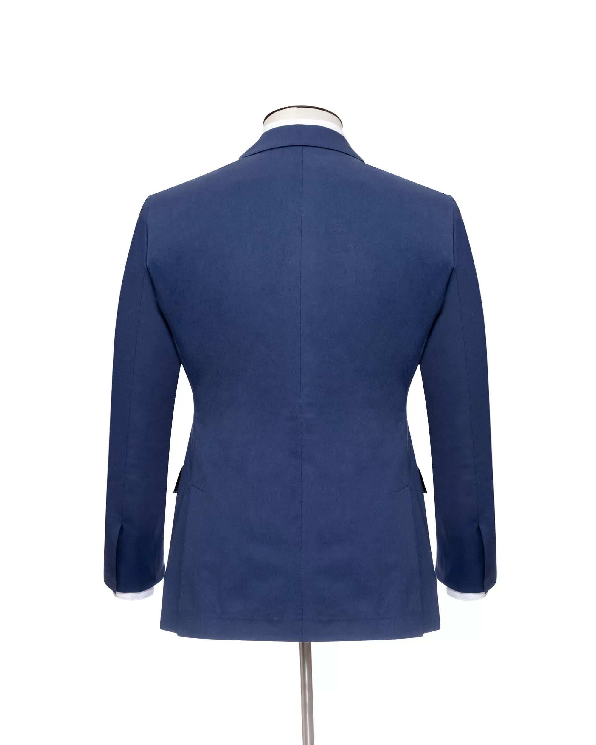 Mid Blue Stretch Cotton Two Piece Suit