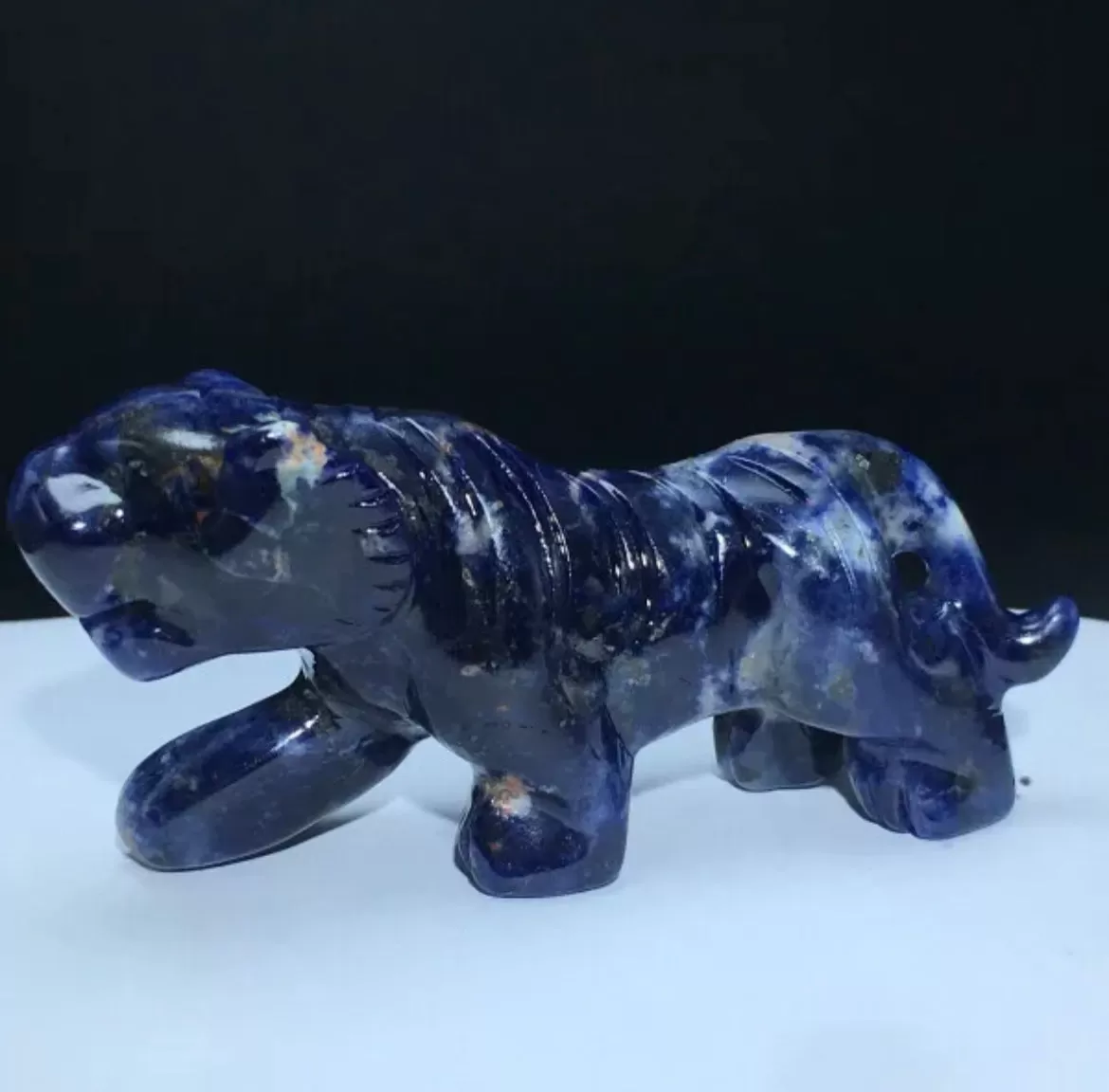 Natural Sodalite Carved Tiger