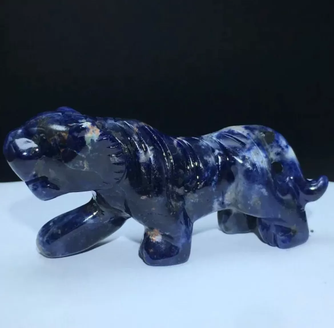 Natural Sodalite Carved Tiger