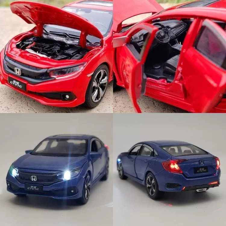 Nicce 1:32 HONDA CIVIC Diecasts Toy Vehicles Metal Car Model Sound Light Collection Car Toys For Children Christmas Gift