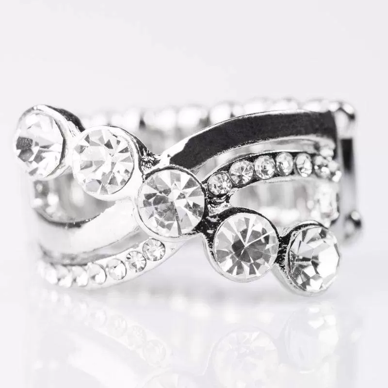 Nighttime Radiance White Rhinestone Ring