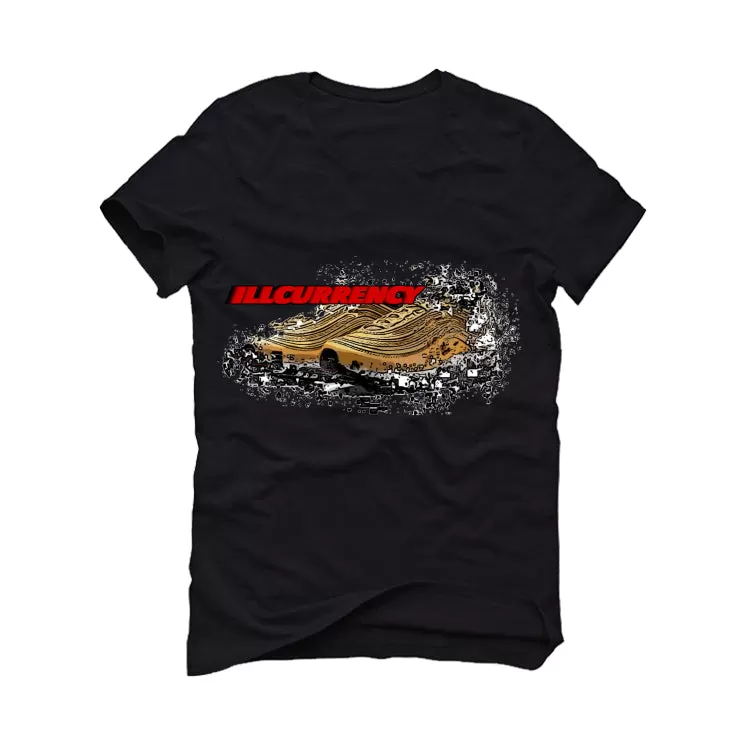 Nike Air Max 97 "Metallic Gold" | illcurrency Black T-Shirt (Shattered Kicks)