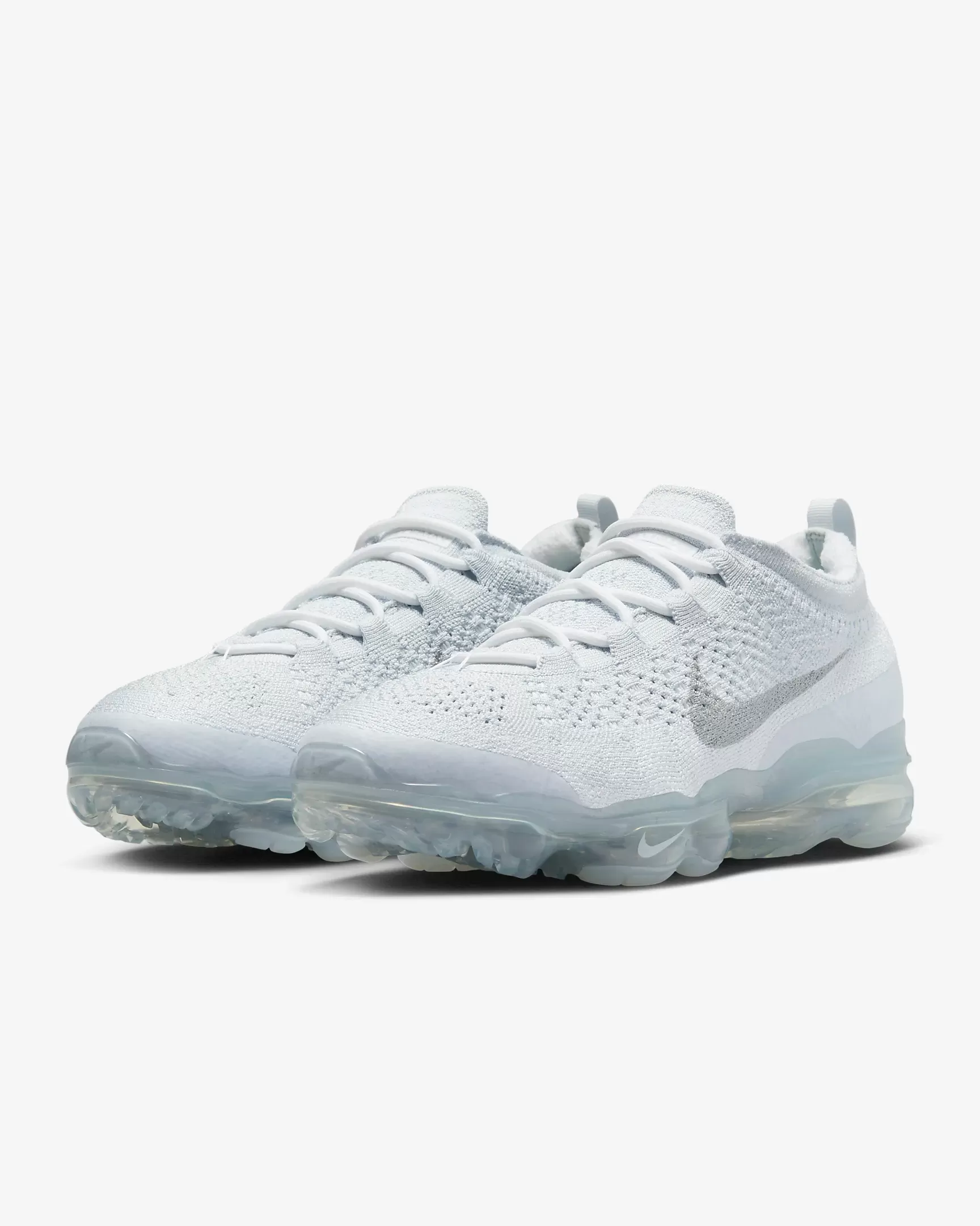 Nike Women's Air VaporMax 2023 Flyknit Shoes - Pure Platinum / White