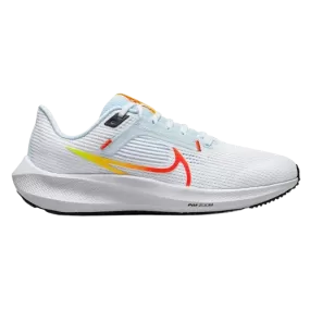 Nike Women's Pegasus 40 Shoes - White / Picante Red / Blue Tint / Laser Orange