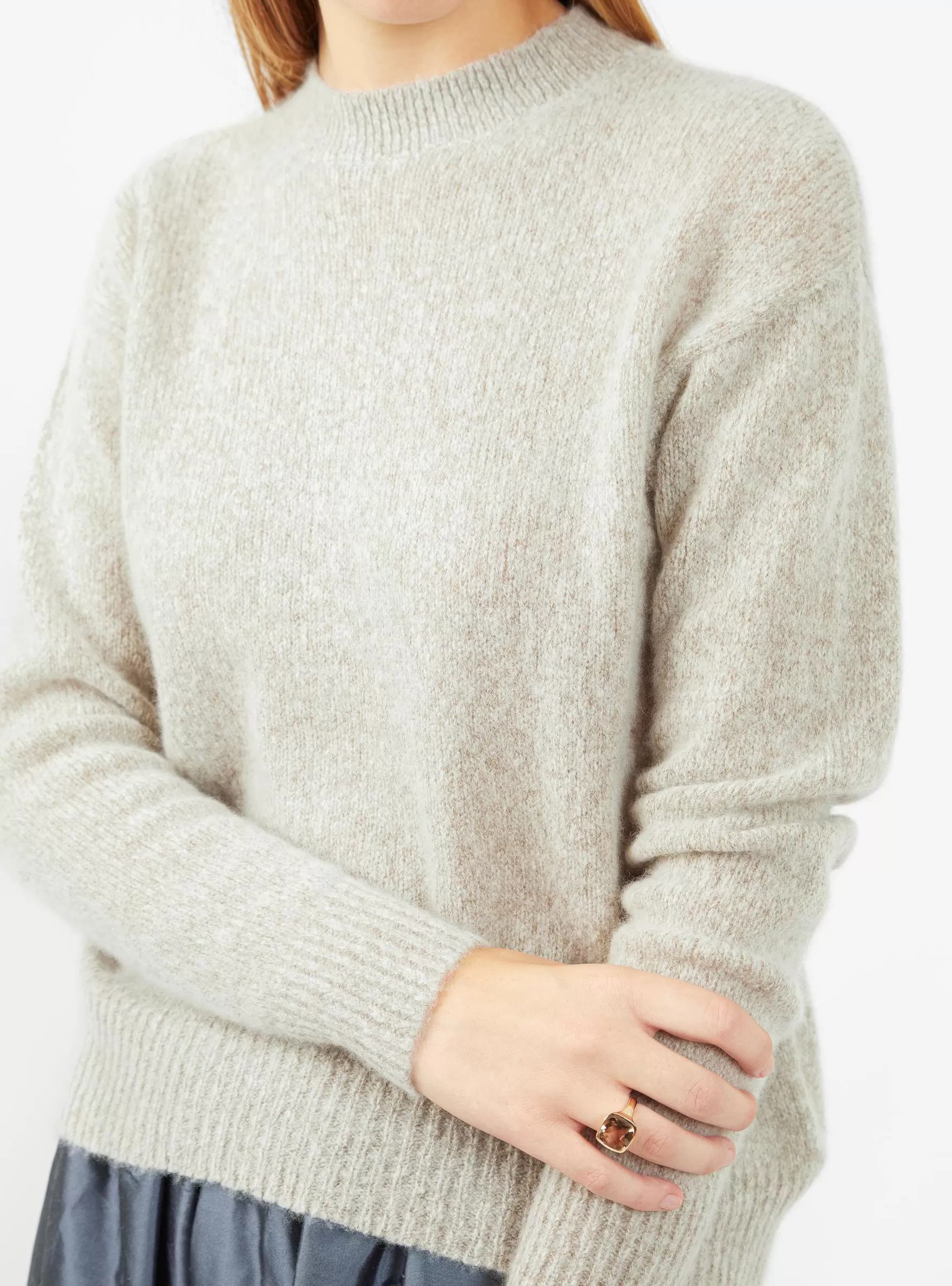 Nimbus Cropped Sweater Light Hazel Brown