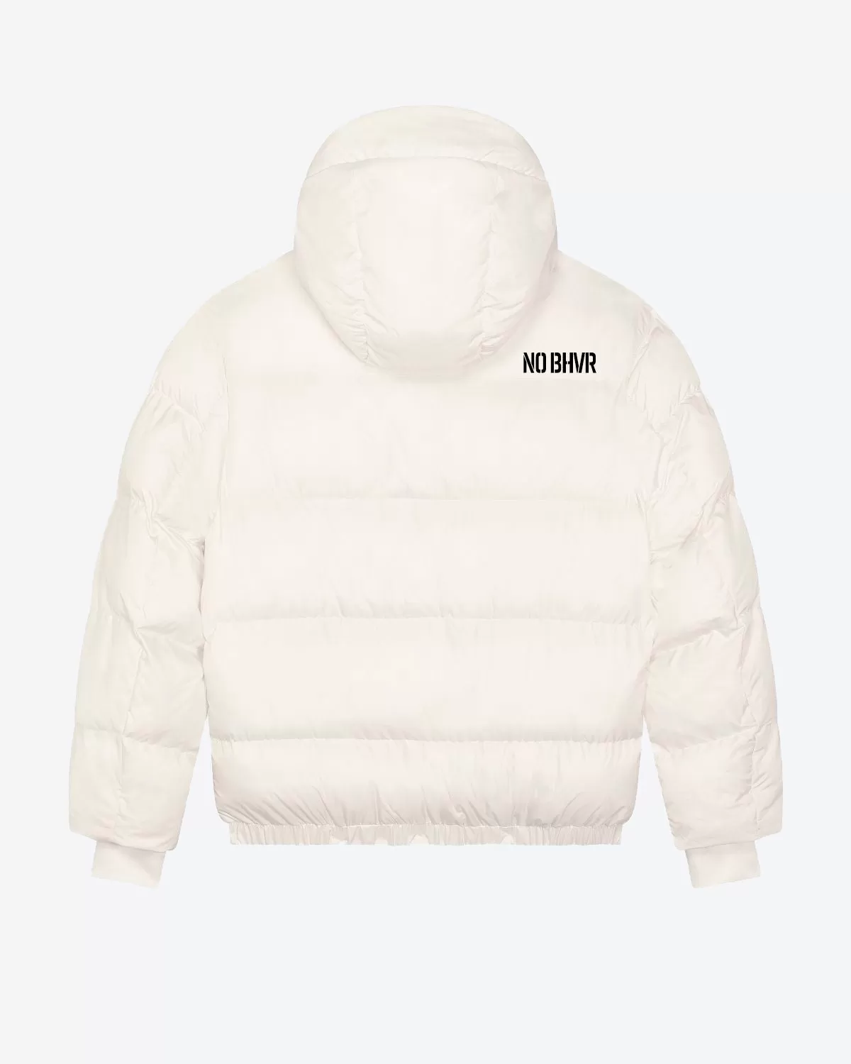 NO BHVR Varsity Oversized Puffer Jacket (Cream)