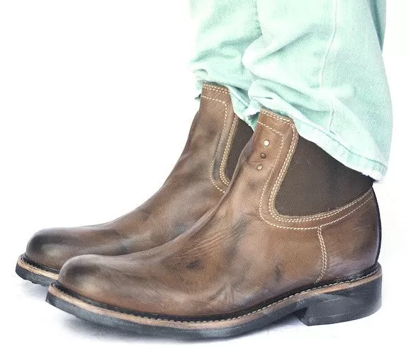 No.0007 INTERCHANGE work chelsea boot Moka