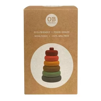 OB Designs Silicone Stacker Tower - Cherry